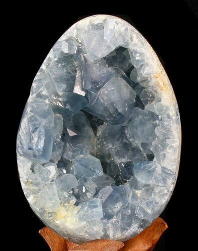 Blue Crystal Filled Celestine (Celestite) Egg - Madagascar #41714